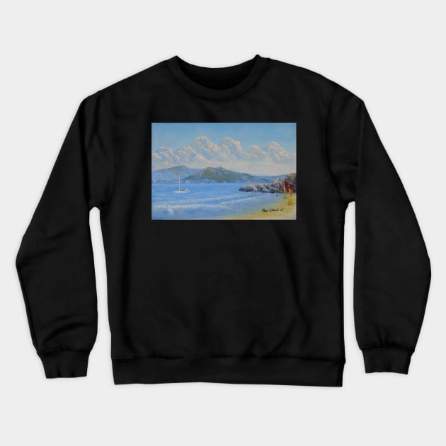 Townsville from Picnic Bay - Oil Crewneck Sweatshirt by pops